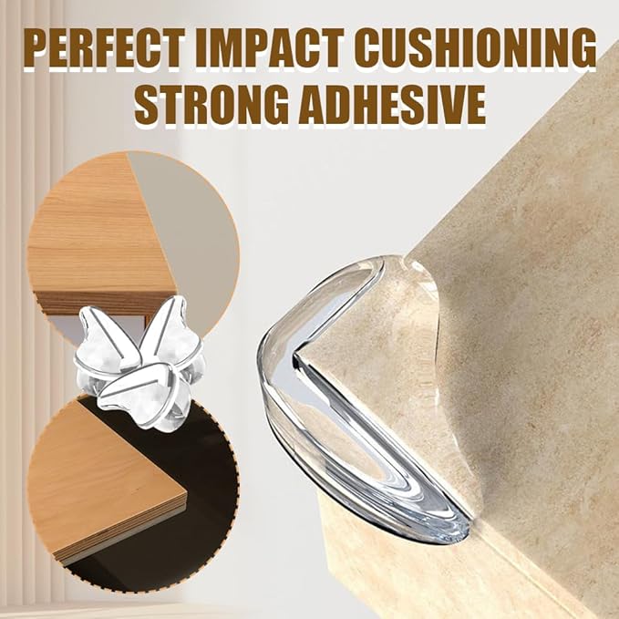 10pcs Corner Protector Baby, Baby Proof Corners and Edges, Clear Table Corner Covers Baby, Corner Guards for Table Edges & Sharp Corners (10pcs Round)