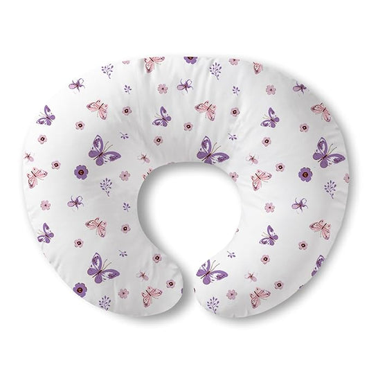 Plushii Nursing Pillow for Breastfeeding, Soft and Supportive Breastfeeding Pillow for Mom and Baby, Cute Feeding Pillow with Removable Cover for 0–12 Months, Butterfly Dreams