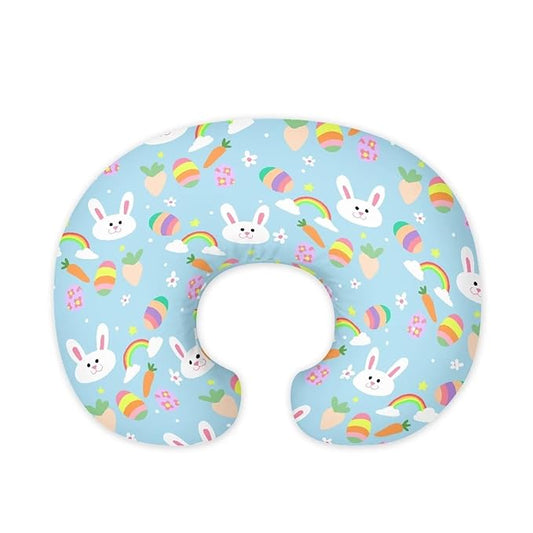 Nursing Pillow Cover with Hidden Zipper Cute Rabbit Super Soft for Moms/Baby Nursing Pillow Cover Stretchy Removable Cover for Breastfeeding Pillows