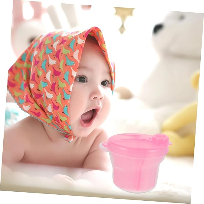 4pcs Rotating Dispensers Powder Containers Compact Storage for Travel Capacity Safe Easy to Clean for Powder and Snacks