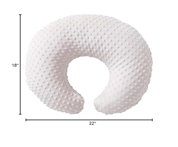 Nursing Pillow Cover Breastfeeding Pillow Cases Plush Dot Slipcover Pillow Sham (Beige)