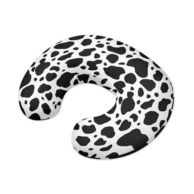 Cow Print Nursing Pillow Cover for Baby Girl, Soft Removable Breast Feeding Pillow Cover, Breast Feeding Pillows Cases