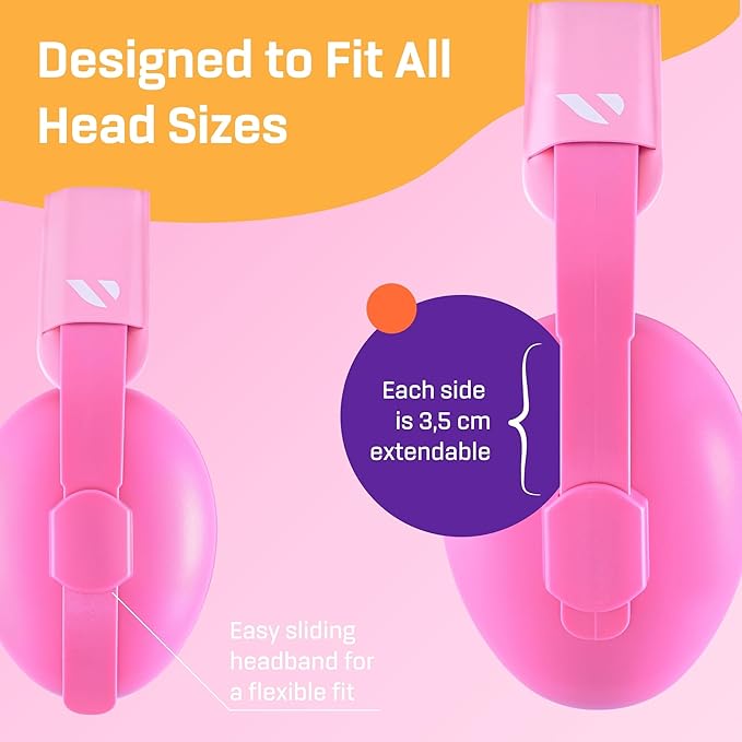 Vanderfields - Hearing Protection Ear Muffs - Over 33 dB (2K Hz) Broad Noise Cancelling Sound Reduction - Baby and Toddlers