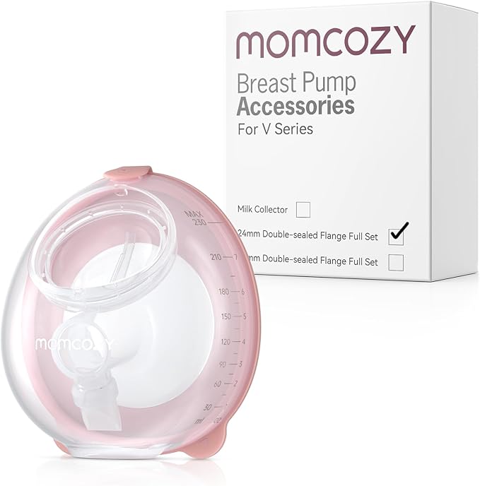 Momcozy Full Set Collector Cup Only for Momcozy V1 Pro/V2 Pro. Original V1 Pro/V2 Pro Breast Pump Replacement Accessories, 1PC (Max 7.8oz, with Double-Sealed Flange 24mm)