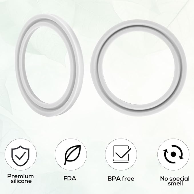 4pcs Seal Rings for BOLOLO Portable Bottle Warmer, Premium Silicone Lid Ring BPA Free Replacement Parts Accessories Gasket Sealing O Rings Compatible with BOLOLO