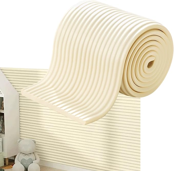 Crib Padding for Sides, 79x8 Soft High Elasticity Thickened NBR Table Edge Protectors for Baby, Waterproof Crib Bumper Pads for Wall Table Cabinet DeskCrib Padding for Sides