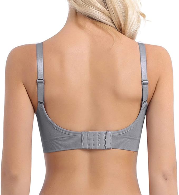 Womens Nursing Bra Seamless Sleeping Wirefree Breastfeeding Maternity Bralette with Removable Spill Prevention Pads