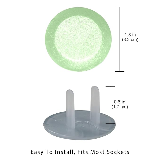 Pure Mint Green Color Outlet Covers Baby Proofing - Plug Covers for Electrical Outlets, Child Proof Socket Covers, Baby Safety Products for Home, Office
