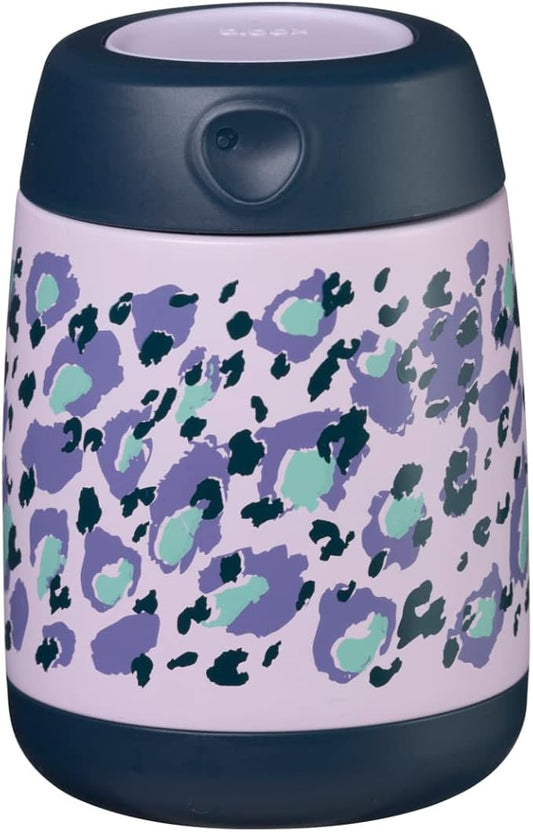 b.box Insulated Food Jar Mini | Small Snack Container for Babies and Kids | Double Wall Stainless Steel | Keeps Food Cold for 6hrs, Warm for 4hrs | (Wild Indigo, 7 oz)