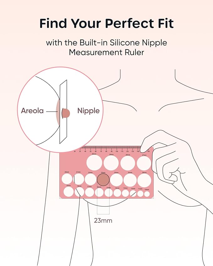 Nuliie 8PCS Silicone Flanges Insert Replacement Kit, Flange Sizing Kit 24mm for 27mm Flange/Shield Breast Pumps, Pumping Essential Kit for Moms
