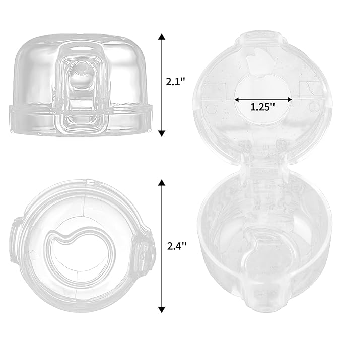 5Pack Stove Knob Safety Covers, Baby Proofing Gas Stove Knob Locks, Adult Quick Unlock Oven Child Safety Lock with 3M Adhesive for Child Safety and Pets
