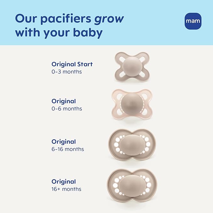 MAM Easy Start Anti-Colic Baby Bottle Starter Set – 4 Self Sterilizing Bottles (5oz & 9oz) + 2 Newborn Pacifiers Breastfed Baby Feeding Gift Set