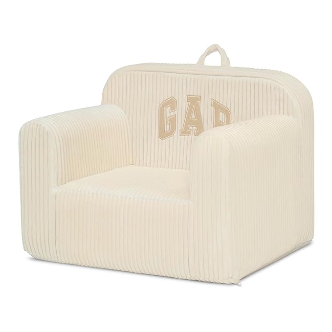 babyGap by Delta Children Ribbed Velour Chairs - Greenguard Gold Certified, Beige