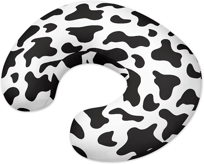 Cow Print Nursing Pillow Cases 1 Pack for Breastfeeding Pillow Nursing Covers Pillow Slipcover Pillowcase Soft Fabric Fits Snug On Infant Feeding Cushion Cover Pillow Not Included