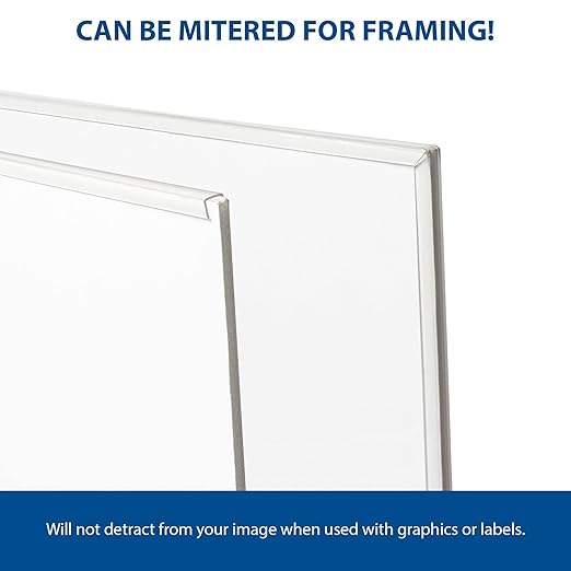 Outwater Plastics 141-Cl Clear 1/4'' Rigid Vinyl Clear Plastic U-Channel/C-Channel 46 Inch Lengths (Pack of 3)