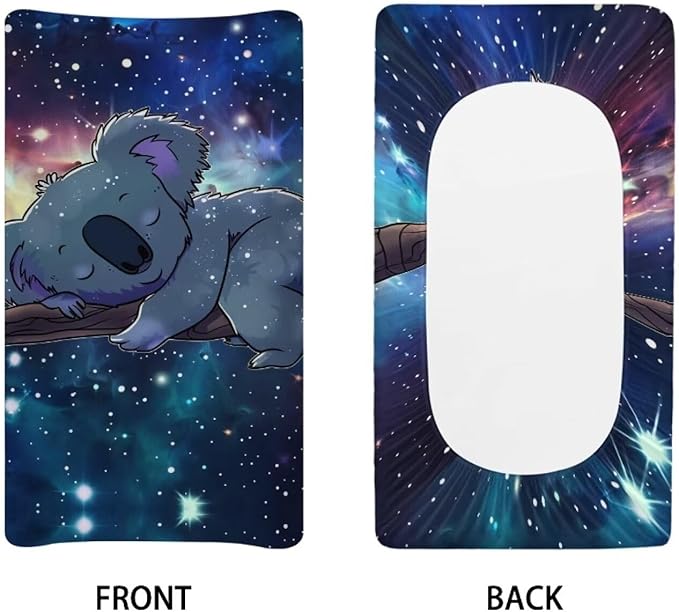 Changing Pad Covers for Boys Girls, Galaxy Koala Diaper Changing Table Pad Cover Soft Breathable Changing Mat Cover for 32''x16" Cute Birthday Gifts for Baby