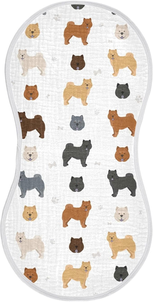 vvfelixl Different Chow Chow Burp Cloths for Baby Boy Girls Baby Washcloths Burp Rags 1 Pack