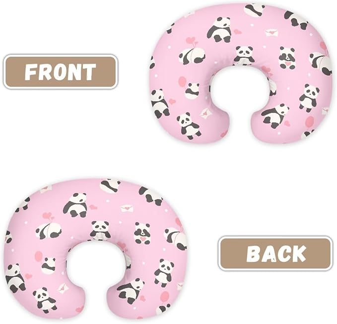 Panda 1 Nursing Pillow Cases for Newborn Support for Breastfeeding, Bottle Feeding & Bonding Feeding Pillow Cover Stretchy Comfortable Pillow Slipcover Cover Only
