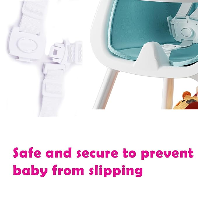 5 Point Harness Seat Belt Strap Belt,High Chair Strap,Baby Safe Harness for Stroller Pushchair Pram Buggy Safe Protection,Harness Strap Belt,Shoulder Strap Belts(White)