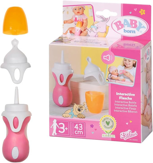 Zapf Creation 832493 Baby Born Interact. Flasche&Löffel 43cm