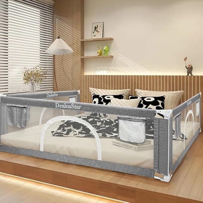 Bed Rail for Toddlers,75"/190cm Baby Bed Rail Guard,Upgrade Adjustable Kids Bed Rail,Universal Safety Baby Bed Side Rail Guard for Twin,Full,Queen,King,Cal King Size.