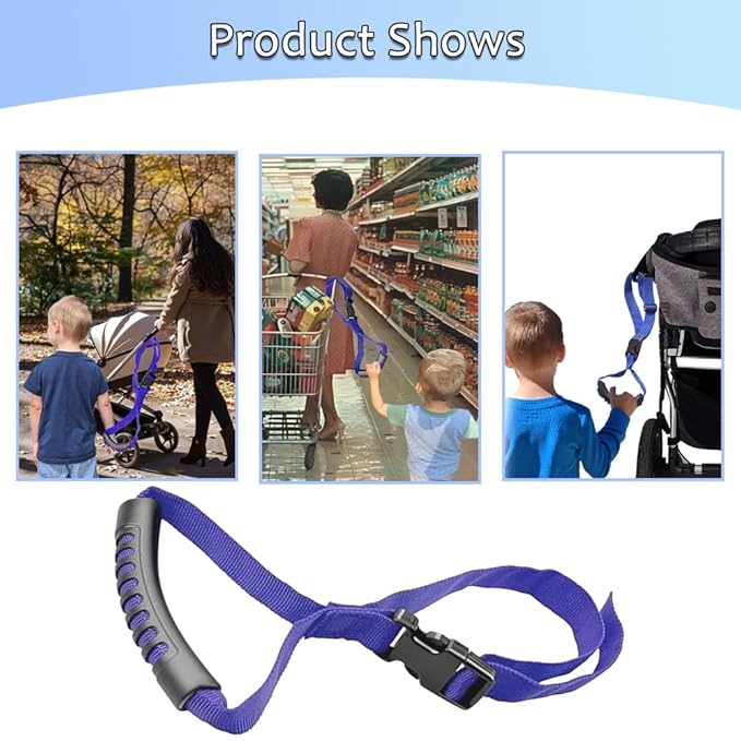 Baby Stroller Safety Wrist Strap - Anti-Lost Adjustable Wrist Leash for Pushchairs, Wagons, Shopping Carts, and Travel