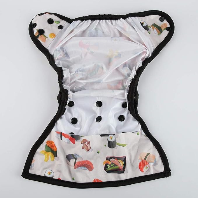 Baby Diaper Cover Nappy One Size 8lbs to 36lbs (Sushi)