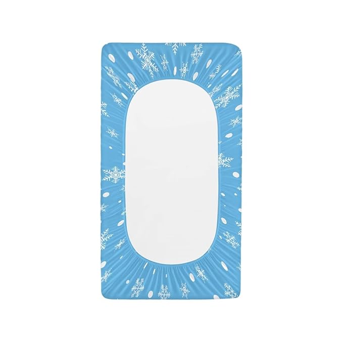Snowflake Changing Pad Cover for Baby Soft Diaper Change Table Covers with Elastic Edge Easy to Install Baby Nursery Diaper Changing Pad Sheets Gift for Friends