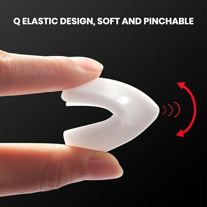 4-Pack White Corner and Edge Protectors - Self-Adhesive Bumpers for Furniture, Desks and Tables, Shock-Absorbing Guards for Home and Office Use