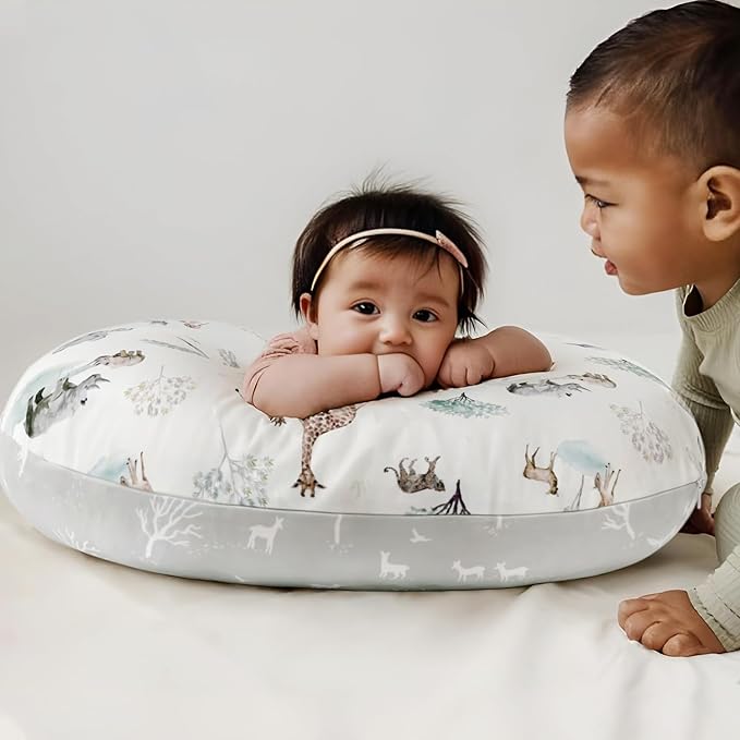 GRSSDER Nursing Pillow Cover Stretchy Minky Removable Nursing Covers for Breastfeeding Pillows, Ultra Soft Comfortable Slipcover for Boy and Girls, Stylish Pretty Savannah