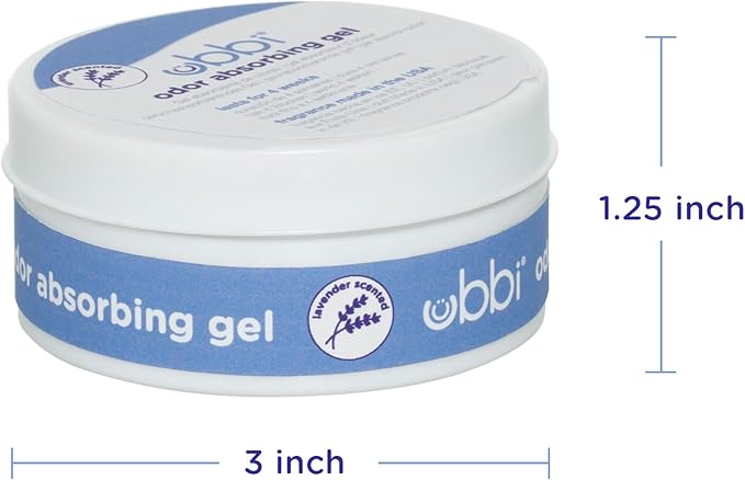 Ubbi Lavender Scented Absorbing Gel Value Pack - 3 Count Diaper Pail Odor Control for Baby Nursery