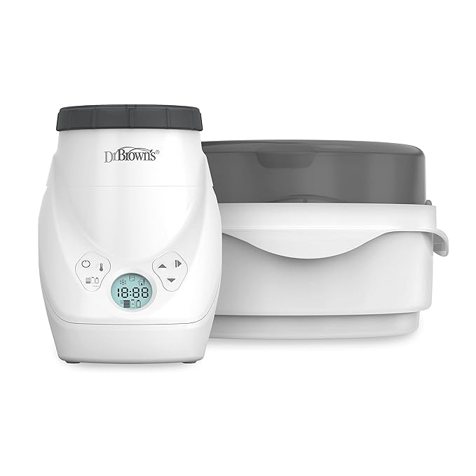 Dr. Brown's Milk Spa Breast Milk & Bottle Warmer with Microwave Steam - for Baby Bottles, Nipples, Bottle Parts, Pacifiers, Teethers and Breast Pump Parts