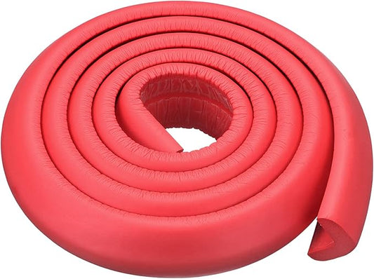 uxcell Corner Guards Edge Protectors 6.56ft(2M), 4Pack Foam Safety Bumper L Shape for Furniture Corner Table Edge Guard, Red