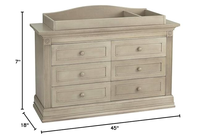 Baby Cache Natural Hardwood Changing Station Table Topper | Montana Collection | Driftwood