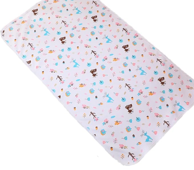 Monvecle Baby Infant Waterproof Cotton Changing Pads Washable Resuable Diapers Liners Mats Forest 1pc -40" x 28"