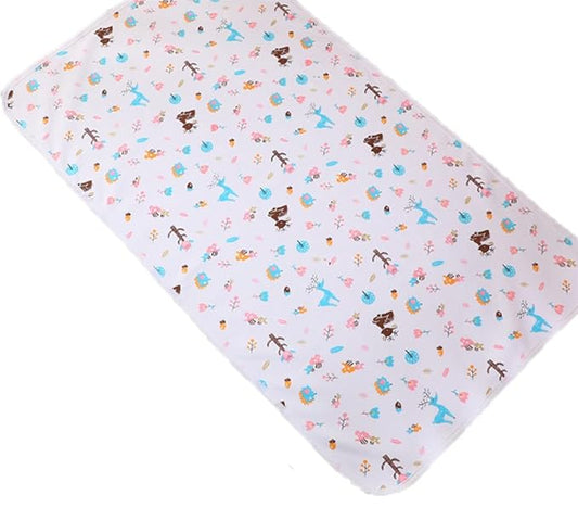 Monvecle Baby Infant Waterproof Cotton Changing Pads Washable Resuable Diapers Liners Mats Forest 1pc -40" x 28"