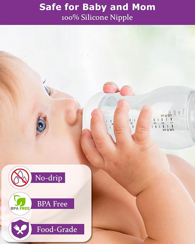Sippy Spout Nipples for Philips Avent Natural Baby Bottles, My Grippy Spout Sippy Cup and Natural Trainer Sippy Cup,Variable Flow, Silicone Conversion Nipple,6+ Months,4 Count