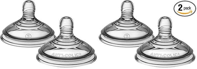 Advanced Anti-Colic Nipples, Slow Flow - 2 Count (Pack of 2)