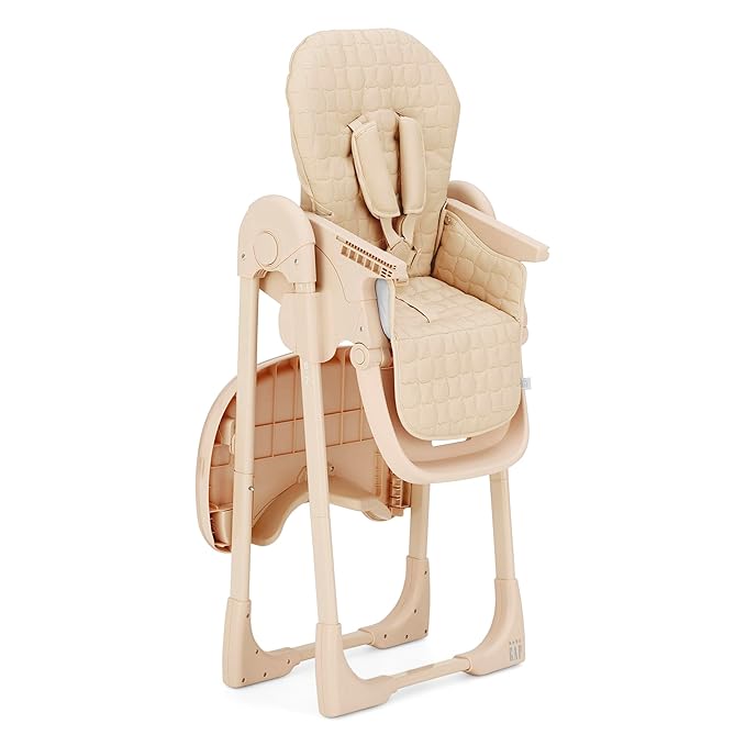 Delta Children - babyGap 3-in-1 Classic Convertible High Chair for Babies & Toddlers – 7 Height Positions, 3 Recline Settings, Dishwasher-Safe Tray, Compact Fold, Oatmeal