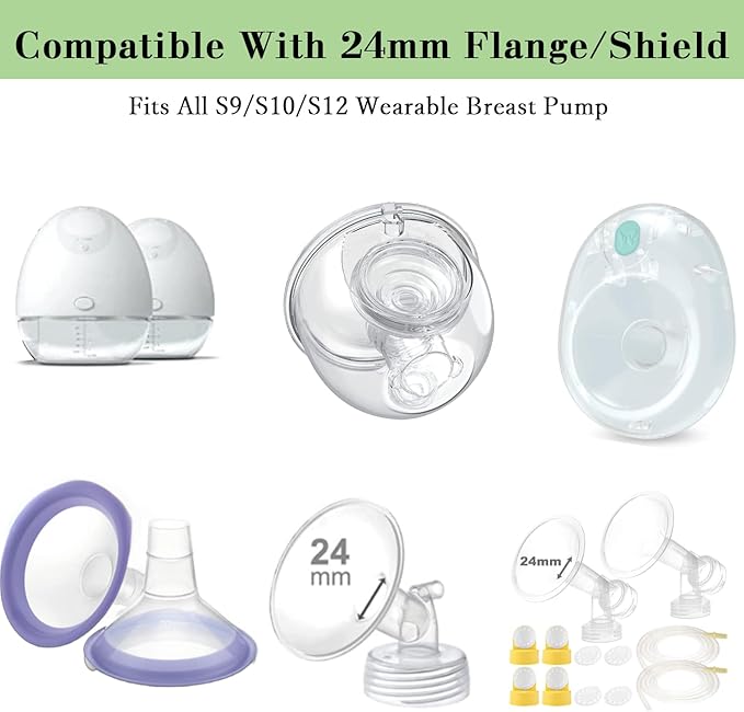 15mm Flange Inserts Compatible with Momcozy S12 Pro/S9 Pro /M5/M9/Medela/TSRETE Wearable Breast Pump,Suitable Spectra S1/S2, Reduce 24mm Shield/Flange Nipple Tunnel Down to 15mm
