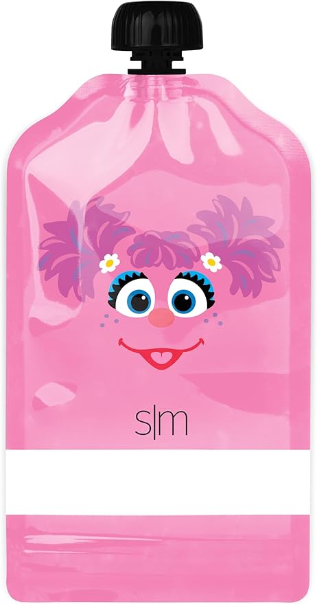 Simple Modern Sesame Street Reusable Baby Food Pouches for Toddlers | BPA Free Plastic, Food Safe, Freezer Safe | Refillable for Applesauce Yogurt & Puree Squeeze Pouch | 10 pack | 5oz | Sesame Street