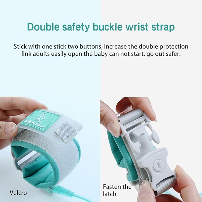 Anti Lost Wrist Link, 2M Toddler Leash with Lock Buckle & Adjustable Bracelet, Anti Lost Wrist Strap for Toddlers, Babies, Kids, Children, Boys, Girls, and Adults