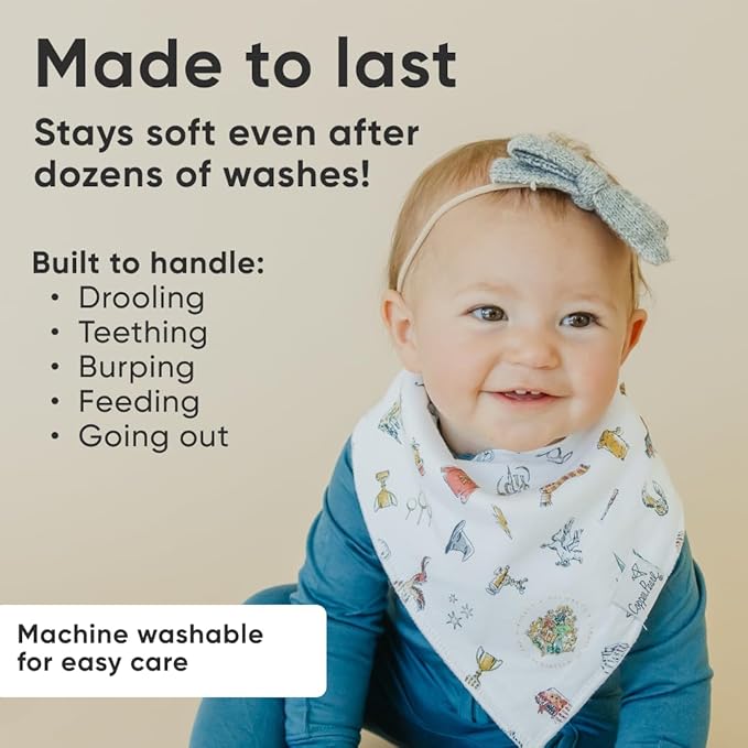 Copper Pearl Baby Bandana Bibs, 4 Pack