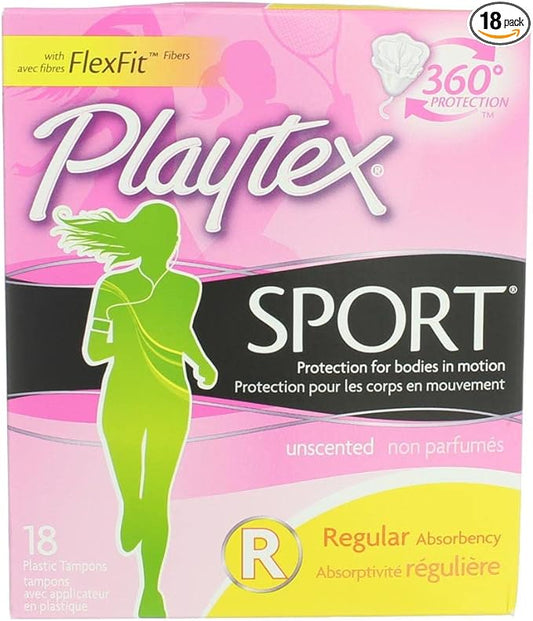 Plytx SPRT UNS Reg Size 18Ct Playtex Sport Unscented Regular 18 Ct Ea