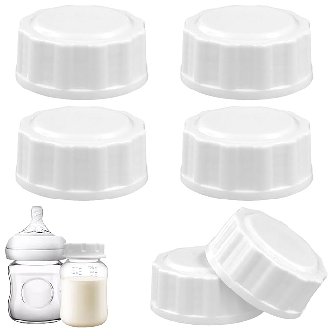 6pcs Travel Bottle Caps for Avent, Baby Bottle Caps Bottle Lids Replacement Baby Bottle Lids Compatible with Avent Wide-Mouth Bottles