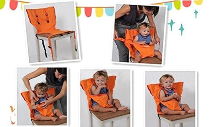 Monvecle Baby Portable Travel Chair Booster Safety Seat Cover Infant Harness Washable Sack Green