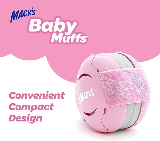 Mack's Baby Muffs | Baby Ear Muffs Noise Protection | High NRR | Noise Cancelling Headphones for Babies & Toddlers