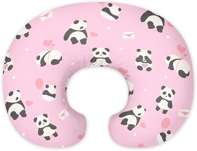 Panda 1 Nursing Pillow Cases for Newborn Support for Breastfeeding, Bottle Feeding & Bonding Feeding Pillow Cover Stretchy Comfortable Pillow Slipcover Cover Only