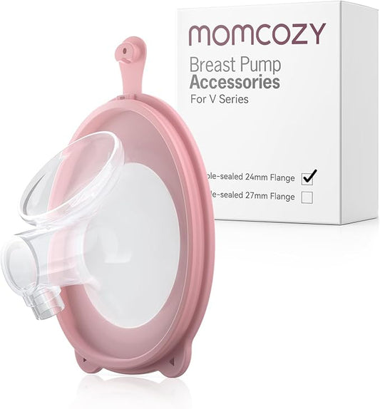 Momcozy Double-Sealed Flange 24mm Only for Momcozy V1 Pro/V2 Pro Breast Pump. Original V1 Pro/V2 Pro Breast Pump Replacement Accessories, 1PC (24mm)