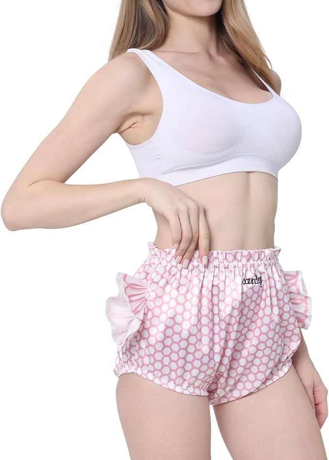 Landofgenie Diaper Cover for Adults Reusable & Washable with Elastic Waist Unisex Adult Diaper Cover Shorts - Candy
